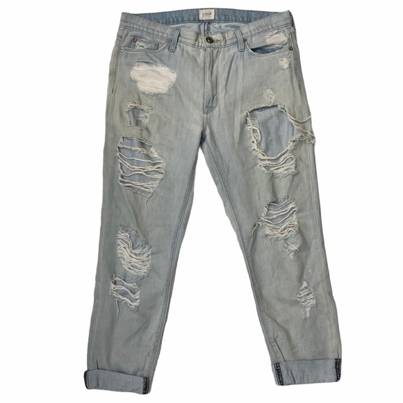 Hudson Jeans Distressed Light Wash High Waist - Picture 1 of 12